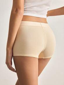 Ocili Cotton Logo Waistband Comfortable Women's Briefs - Khaki - View 3