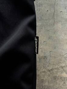AXEPEAK Street Fashion Loose Cropped Short Sleeve Shirt For Men - Black - View 3