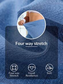 Flexra Plus Size Women's Casual Stretch 3/4 Length Skinny Denim Jeans, Summer - Light Wash - View 8