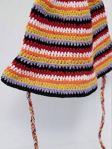 MUSERA Mặt dây chuyền ngọc trai rỗng thủ công phong cách Bohemian, mũ len mỏng màu trắng thoáng khí. - Nhiều màu - Xem 5