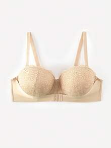 Bralution Sujetador cómodo y elegante bordado para mujer de talla grande - Albaricoque - Ver 3