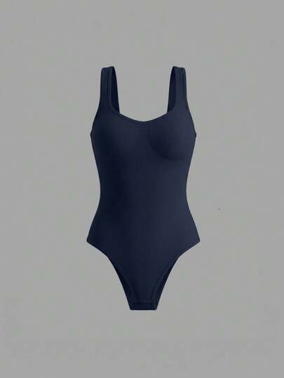Sweetra Seamless Yoga High Elasticity Jumpsuit With Bra Pad