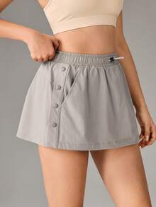 OutZeal Women's Outdoor Shorts, 2-In-1 Hiking & Camping Shorts, Adjustable Waist Outdoor Pants - Light Grey - View 8