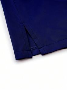 TaskEZ Scrubs Set: V-Neck Short Sleeve Top & Pants Scrub Uniform For Healthcare Workers - Deep Blue - View 5