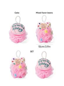 HARRY POTTER X SHEIN Cute  Bath Brushes, Bath Sponges, And Ultra-Soft Foaming Nets With Fun, Oversized Designs For Bathing, Complete With A Hanging Rope. - Multicolor - View 3