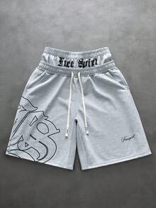 PAVTROS Men's White,Summer,Casual,Streetwear,City Break Shorts,Free Spirit Print Colorblock Waistband Comfortable Daily Wear Outdoor Music Festival - Multicolor - View 6