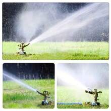 1pc Aluminum Alloy Ground Spike + Zinc Alloy Rotating Sprinkler Head, 360° Auto Rotation Large Coverage Garden Irrigation, For Lawn & Yard - sprinkler - View 6