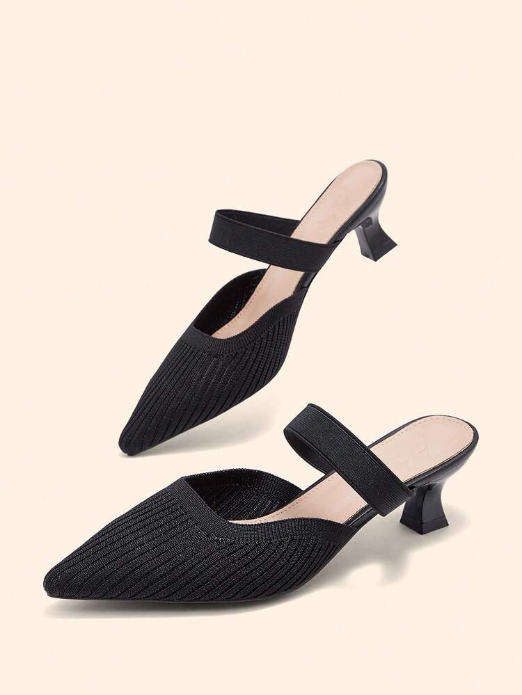 CUCCOO BASICS Women's Pointed Toe Fashion Daily Commute High Heel Mules