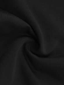 BATMAN X SHEIN STYNVO Quần short nam dáng rộng, thời trang đường phố, in hình dơi, có dây rút ở eo, thích hợp cho việc đi lại hàng ngày vào mùa hè. - màu đen - Xem 4