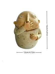 Joivida 1Pc Playful Figure Resin Ornament, Cute Boy & Girl Statue With Distinctive Poses, Perfect For Bathroom, Bedroom Or Study Decoration, Creative Handmade Craft For Interior Styling - multicolor - View 4