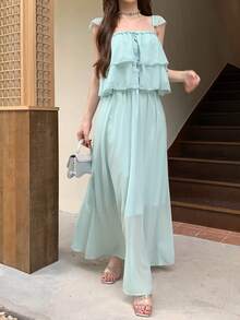 Livesso Bộ đồ hai mảnh nữ - Màu xanh Bạc hà - Xem 2