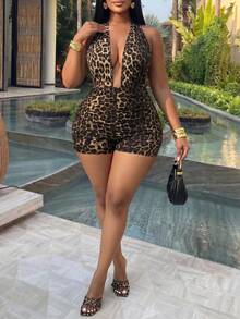 Slaydiva Plus Size Women's Brown Summer 70's Party Rave Holiday Sheer Crochet Front Criss-Cross Tie Detail High-End Elegant Long Knit Maxi Dress - Multicolor - View 4