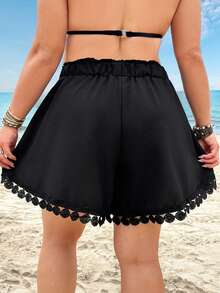 Swim Lushoire 2026 Spring/Summer Plus Size Women Sexy Casual Vacation Beach Party Shorts - Black - View 2
