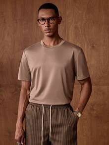 Manfinity VCAY paquete de 3 camisetas de manga corta de cuello redondo de unicolor para hombre, para el verano - Multicolor 7 - Ver 5