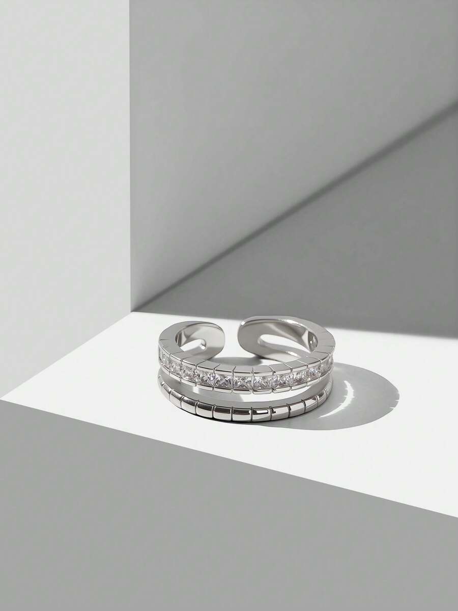 MOTF PREMIUM 18K 微鍍金戒指 - 銀白色 - 查看 2