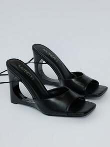 MUSERA Sandal thời trang nữ, giày đế xuồng dự tiệc, giày đi du lịch mùa hè, thanh lịch và đa năng, công sở và dạo phố, giày thời trang mùa xuân, nghỉ xuân, lễ Phục sinh, giày Giáng sinh - màu đen - Xem 5