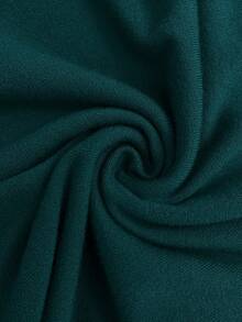 Easowa Blusa de punto de cuello en V sólido para otoño/invierno - Verde - Ver 6