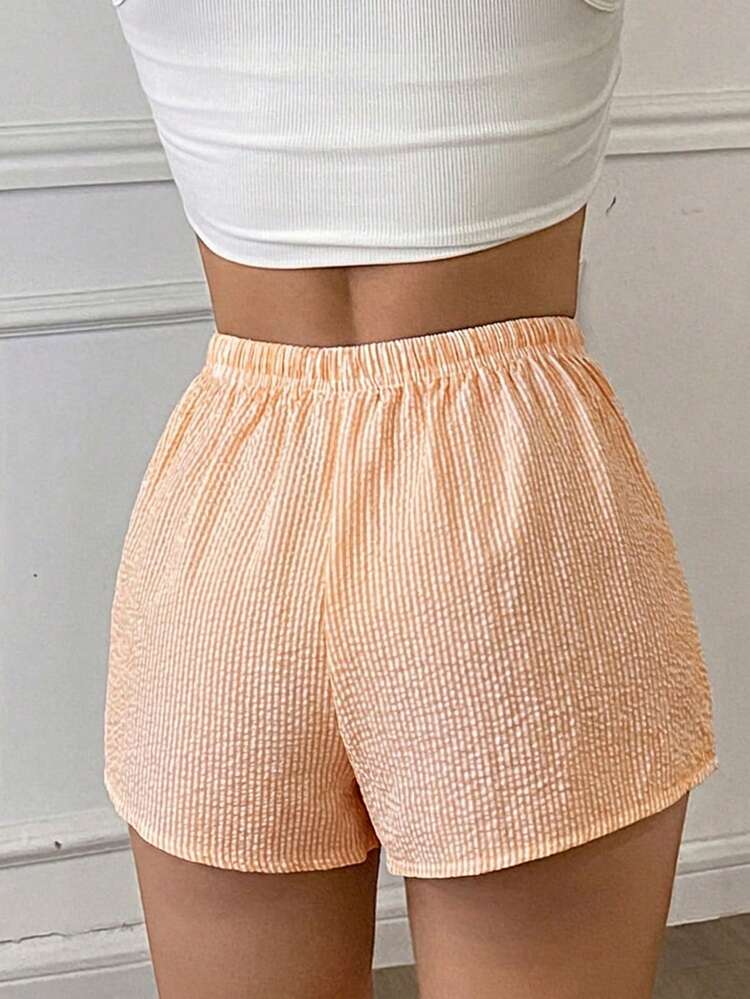 Women's Thin Striped Super Short Pajama Shorts, Summer Loungewear