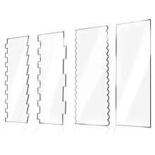 6-Piece Clear Acrylic Cake Decorating Scraper Set – Large Icing Smoothers And Edge Combs For Buttercream, Frosting, Mousse, And Baking Projects - View 11
