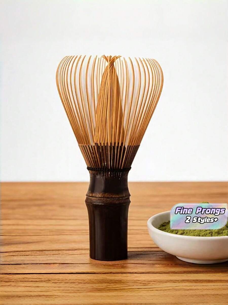 竹製抹茶刷 手工有機傳統日式茶道工具 正宗抹茶攪拌刷 用於攪拌綠茶 - 彩色 - 查看 1