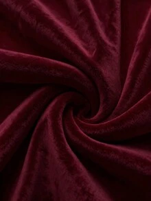 SHEIN Clasi Plus Size Solid Color Turtleneck Warm Long Sleeve T-Shirt, Fashionable For Autumn/Winter Fall - Burgundy - View 7