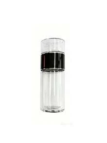 1 Tea Separation Glass Teapot, Double-Layer Wall, Thick, Heat-Resistant, Practical Teapot With Tea Separation Function, Portable Tea Maker, Borosilicate Glass, Leak Proof, Independent Tea Compartment, Suitable For Cold And Hot Drinks, Travel, Office, And Home Use, - Multicolor - View 8