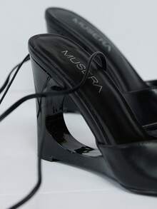 MUSERA Sandal thời trang nữ, giày đế xuồng dự tiệc, giày đi du lịch mùa hè, thanh lịch và đa năng, công sở và dạo phố, giày thời trang mùa xuân, nghỉ xuân, lễ Phục sinh, giày Giáng sinh - màu đen - Xem 3