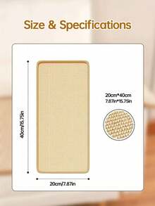 PETSIN Durable Sisal Cat Scratcher Mat, High Scratch‑Resistant Cat Scratch Pad For Wall, Couch, Living Room & Bedroom, Perfect Pet Gift For Valentine's Day, Thanksgiving & Birthday - multicolor - View 11