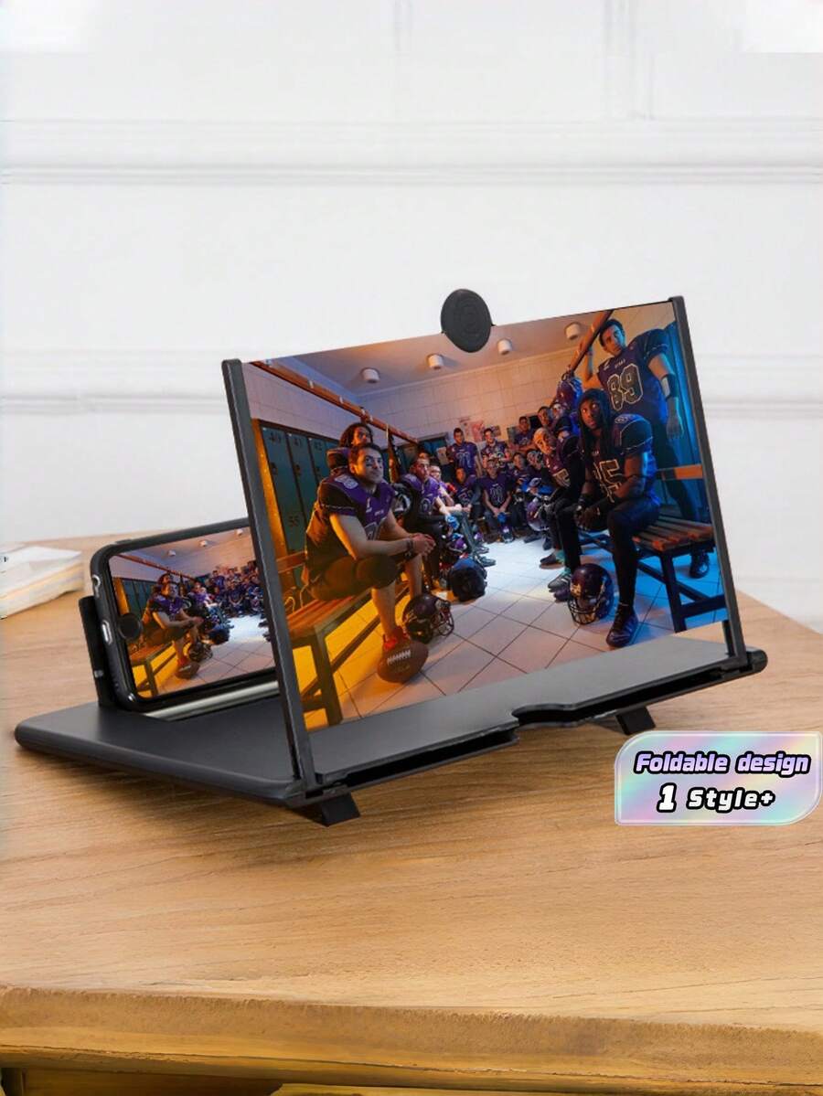 1PC Portable Phone Screen Enlarger Stand Hands Free Foldable Eye Protection Magnifier Enlarge Smartphone Screen For Movies Videos Mini Tablet Experience Compact Travel Home Entertainment Anti Glare Viewing Universal Phone Projector Screen Compatible With IPhone Android Cell Phone - Multicolor - View 1