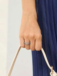 MOTF PREMIUM Anillo chapado en micro 18K - Blanco plateado - View 5