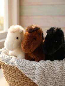 POKOJA LAND 1pc Needle Felt Pony Desktop Companion - Tactile Fiber Pressure Relief Figurine - Aesthetic Room Decor For Cozy Vanity Office Bedside Table - Sentimental Gift For Women Friends - Multicolor - View 3