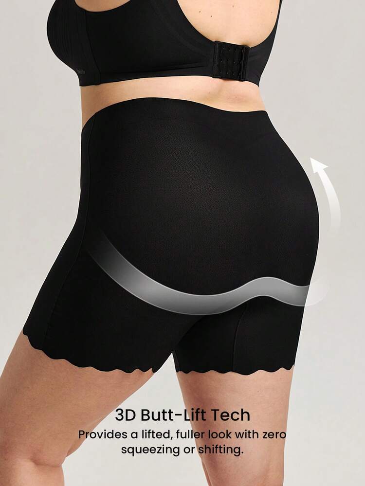 Plus 2-Pack Smoothing No Show Quick Dry High-Waist Boyshorts Women Underwear Breathable Panties Set