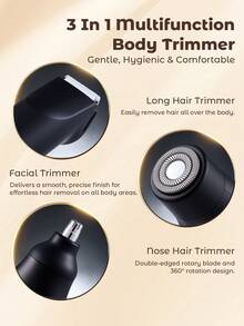 Teckwe 3-In-1 Hair Shaver, Hair Clipper, Body Trimmer, Electric Pubic Hair Trimmer For Both Men And Women - one size fits all - View 3