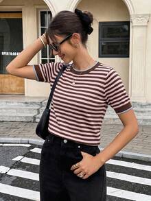 Tops de Punto A rayas Casual - Multicolor 2 - Ver 4