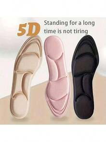 1SET 2PCS 5D Memory Foam Insoles - Super Comfortable Adjustable Breathable For Women Running Sports, Shock Absorbing Arch Support Odor Resistant Moisture Wicking - Multicolor - View 6