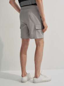 Manfinity CityGents Quần short nam cạp chun có túi bên hông, dây rút - Xám - Xem 5
