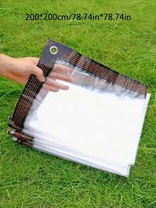 Waterproof Cloth, Rainproof Cloth RV Awning Expansion Link Windshield Transparent Rainproof Outer Account, With Windproof And Weather-Resistant, Durable Material, Essential For Outdoor RV In Rainy And Windy Weather, Camping, RV, Balcony, Garden Furniture, Greenhouse, And Winter Firewood Storage - Transparent - View 11
