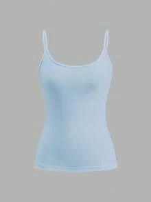 Tseoso 4 piezas Conjunto de camisetas de tirantes de 95% algodón de colores, adecuado para el verano - Multicolor - Ver 5