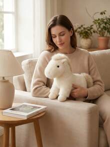 POKOJA LAND 1pc Needle Felt Pony Desktop Companion - Tactile Fiber Pressure Relief Figurine - Aesthetic Room Decor For Cozy Vanity Office Bedside Table - Sentimental Gift For Women Friends - Multicolor - View 5