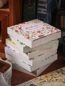 1 Book/100pcs Classic Floral Pattern Paper, 6 Styles, 100 Unique Patterns Options, Suitable For Scrapbook, Journal, Decoration, Memo, Origami, Stationery, Back To School Supplies, A Perfect Small Gift For Back To School - multicolor - View 16