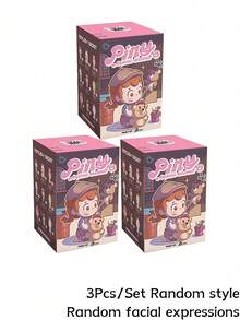 POKOJA LAND Collectible Cartoon Cute Desktop Ornament Blind Boxes,Cartoon Funny Novelty Box, Made Of High-Quality Materials, Exquisite Room Decoration Items, Holiday Gifts, Office Desk Ornaments,(Non-Plush Filling) - Tide play blind box - View 11