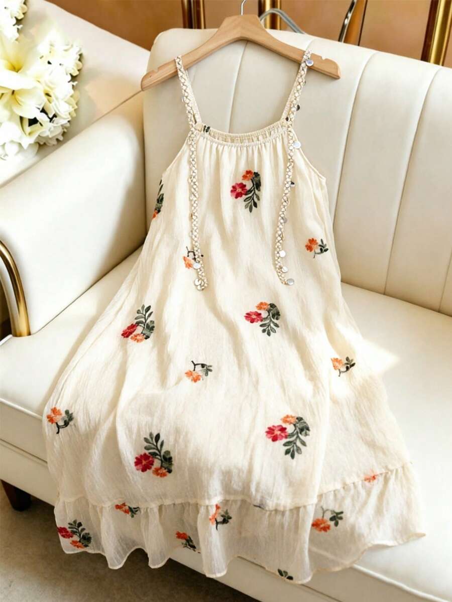 Qadelle Đầm slip thêu hoa dành cho nữ, kiểu dáng thường ngày. - Nhiều màu - Xem 1