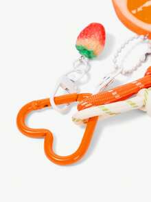 Viva Strut 1pc Fun Simulation Fruit Lemon Slice Pendant Versatile Simple Creative Keychain Bag Accessories Pendant - Orange - View 6
