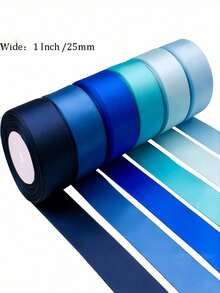 150 Yards 6-Packs Green Ribbon Assorted Solid ColorsSatin Ribbon For Crafts,Christmas,Gift Wrapping, Wedding,Flower Bouquet, Invitation, Hair Bows - Multicolor - View 12