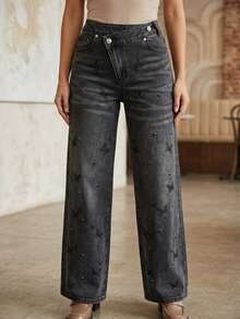 Denim Jeans For Women - Dark Grey - View 3