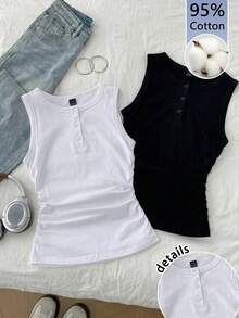 Tseoso 2PCS Women Tank Tops & Camis - Multicolor - View 6