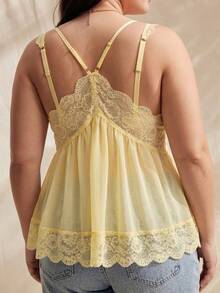 Solflare Camiseta y top sin mangas para mujer talla grande de verano - amarillo ganso - Ver 2