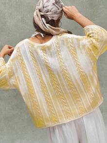 Bohemela Women Knit Tops - Yellow - View 7