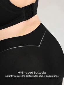 LUVLETTE paquete de 1 pantalón corto de tiro alto con control de abdomen, ropa interior transpirable para mujer - Negro - Negro - Ver 4