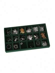 1/4/5PCS Jewelry Display Tray, Stackable Drawer Jewelry Storage Box, Velvet Grid Jewelry Organizer Tray, Multi-Purpose Jewelry Box For Rings, Earrings And Necklaces, Large Capacity Drawers For Easy Classification And Space-Saving Back To School - Multicolor - View 22